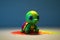 Cute fairy rainbow turtle. Fantasy cute animal suitable for children book. Neural network AI generated