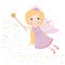 Cute fairy tale with lilac dress vector