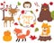 Cute Fall Autumn Woodland Animals