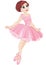 Cute fantasy cartoon Princess Ballerina