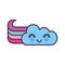 Cute fantasy cloud kawaii character