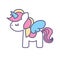 Cute fantasy unicorn icon