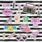 Cute fashion patch badges with lips, hand,tape recorder, shoes, glasses, heart and other elements. Trendy, modern design. Set of