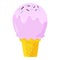 Cute fast food ice cream icon