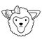 Cute female sheep childish character