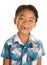 Cute Filipino Boy on White Background Smiling with Missing Front Teeth