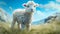 Cute Finnsheep In Cinema4d Style With Studio Ghibli Influence