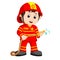 Cute fireman cartoon