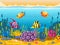 Cute fish cartoon in the sea