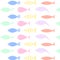 Cute fish icons showing aquatic animals with various fins, scales, tails and gills swimming in water. Good for kids book, fabric o