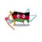 Cute flag malawi Cupid cartoon character with arrow and wings