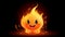 A cute flame character icon