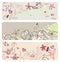 Cute floral banners