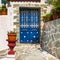 Cute floral colorful streets of Greece