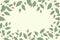 Cute floral frame with branches with foliage and beautiful berries in calm tones for decor and invitations