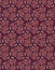 Cute floral pattern of flat coral orange flowering twigs isolated on muted purple background