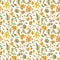 Cute Floral seamless pattern. Millefleur background.