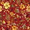 Cute Floral seamless pattern. Millefleur background.