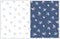 Cute Floral Vector Pattern. Dark Blue and White Background. Pink, Blue and White Colors.