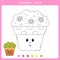 Cute flowerpot for coloring book