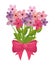 Cute flowers with bown