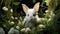 Cute fluffy rabbit sitting in grass, celebrating springtime beauty generated by AI