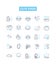 Cute food vector line icons set. Adorable, Cuddly, Darling, Delightful, Diminutive, Endearing, Fetching illustration