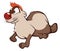 Cute forest polecat illustration. Cartoon