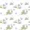 Cute Forget Me Not Fairy with Bugs Pattern. Kids Wallpaper Nursery Decor
