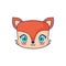 cute fox adorable character