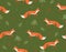 Cute Fox in the jungle Seamless pattern with cute wild animals childish