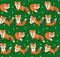 Cute fox seamless pattern. Foxy endless background, texture.