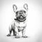 Cute French Bulldog Illustration With Distinct Markings