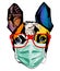 Cute French bulldog with surgical mask