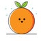 Cute fresh orange cartoon image