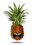 Cute fresh Pineapple cartoon character emotion love