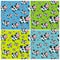 Cute friendly cow pattern set 4