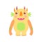 Cute Friendly Monster, Adorable Alien Cartoon Character Fantastic Creature Vector Illustration