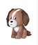 Cute friendly puppy dog , doggy  animal, animal kingdom, illustration, dog head emblem, paiting  coloring book, children`s books