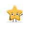 Cute friendly yellow star character