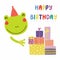 Cute frog birthday card
