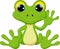 Cute frog cartoon sitting