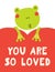 Cute frog Valentine card