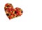 Cute Fruit Heart Valentine Shape Isolate on White Background