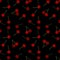 Cute fruits berry seamless Pattern of red cherry on black background