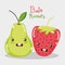 Cute fruits cartoons