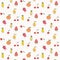 Cute Fruits Pattern Background.