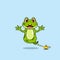 Cute and Funny Animals With Frog. Genie Character. Perfect For Mascot, logo, icon, and Charachter Design.