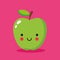 Cute and funny apple smiling