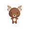 Cute funny baby moose isolated on white background. Wild forest adorable animal character for design of album, scrapbook, card and